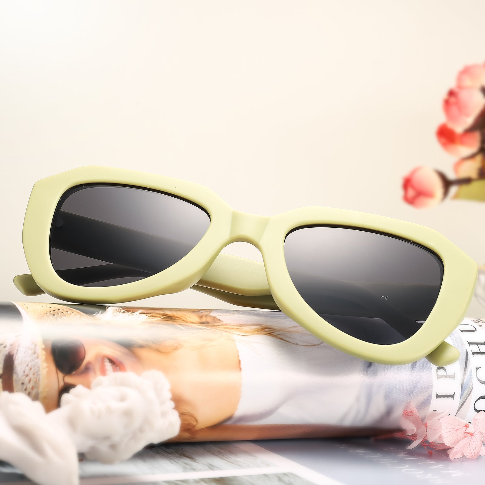 Green Irregular Stylish Sunglasses