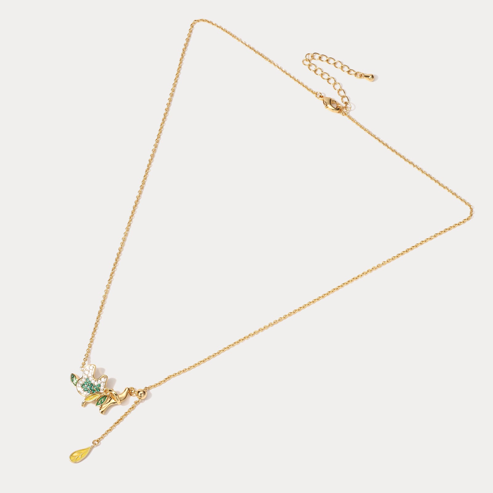 Green Leaf Necklaces for Women