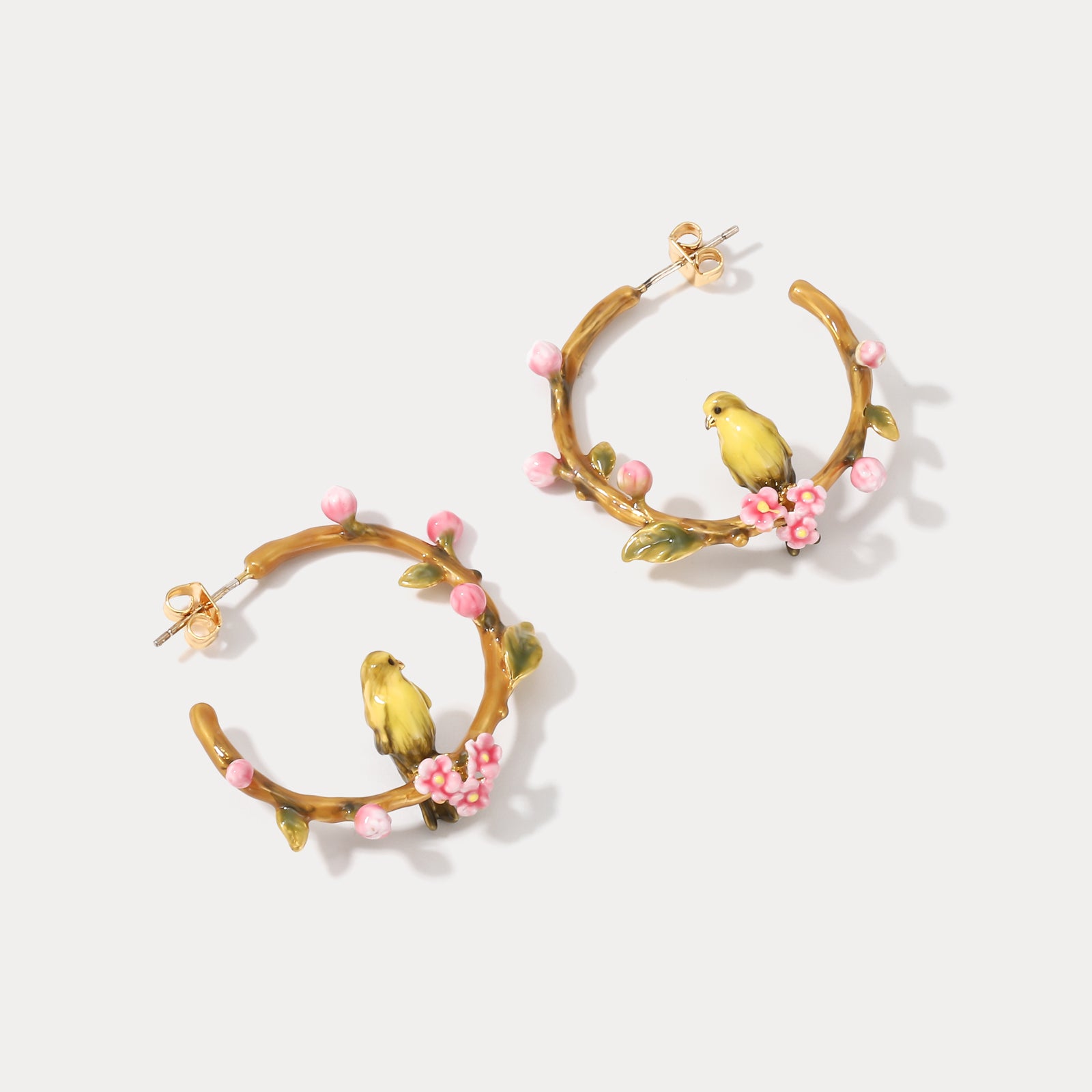 Lovely Canary Gold Hoop Earrings for Women