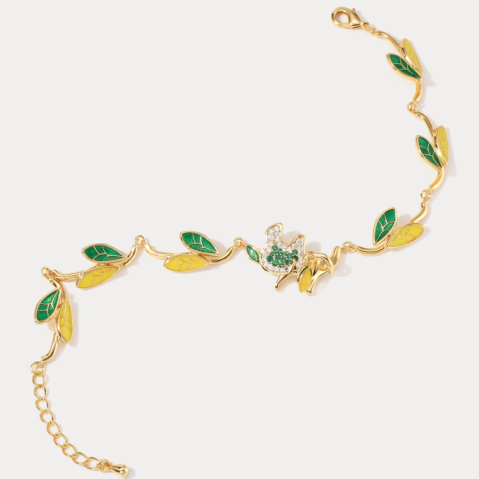 Green Leaf Bracelets for Women