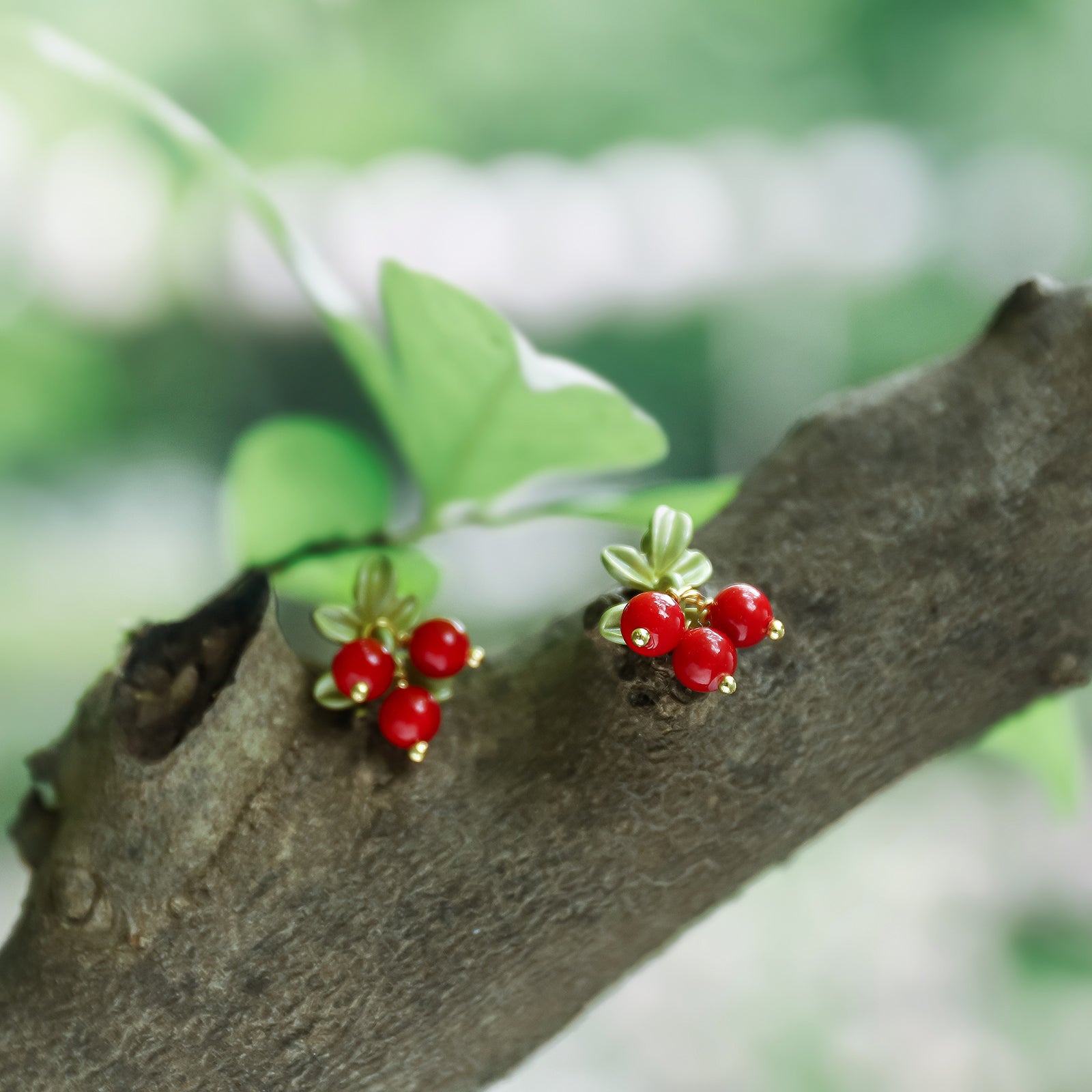 Cranberry Stud Orchard Jewelry