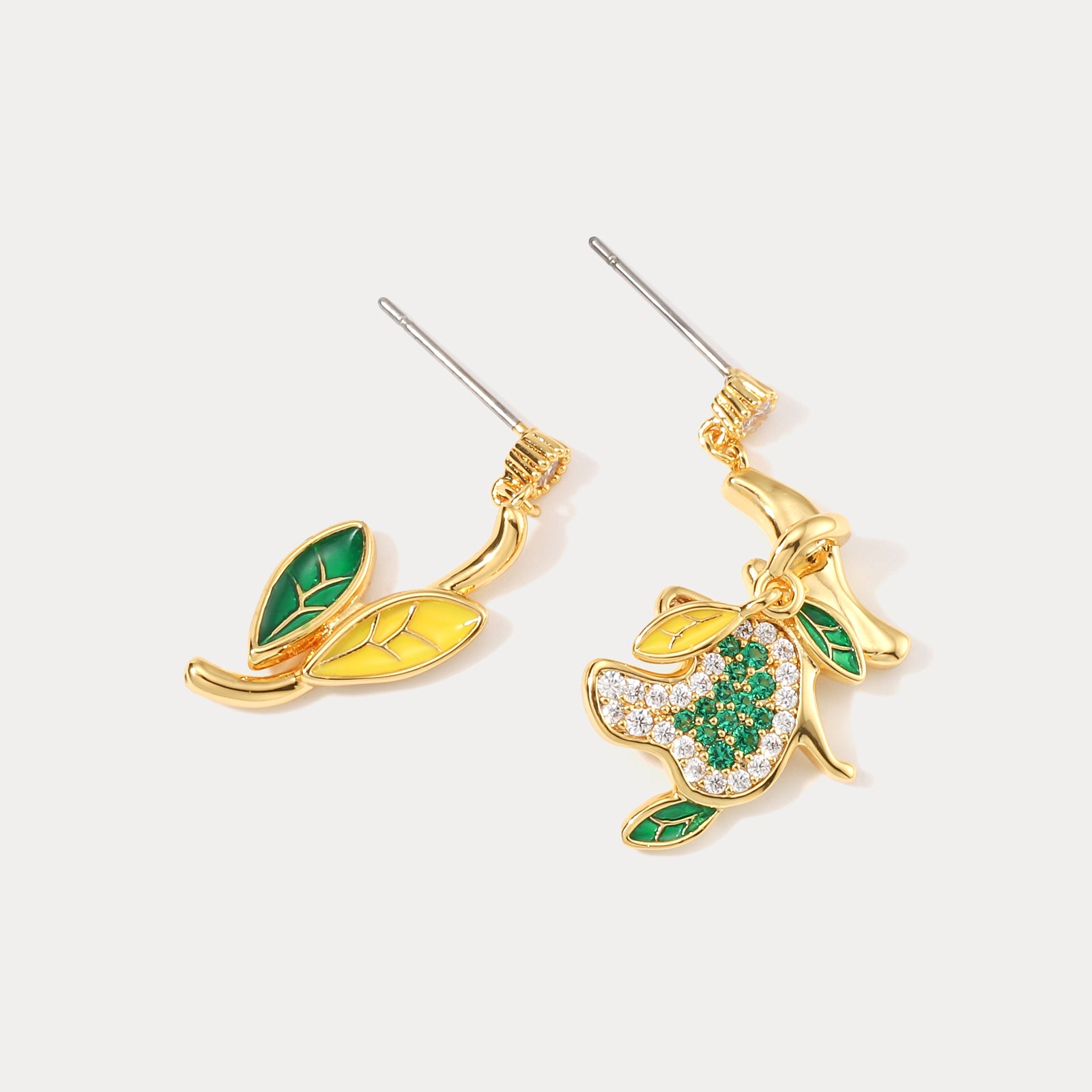 Green Leaf Earrings Useful Gifts for Mom Birthday