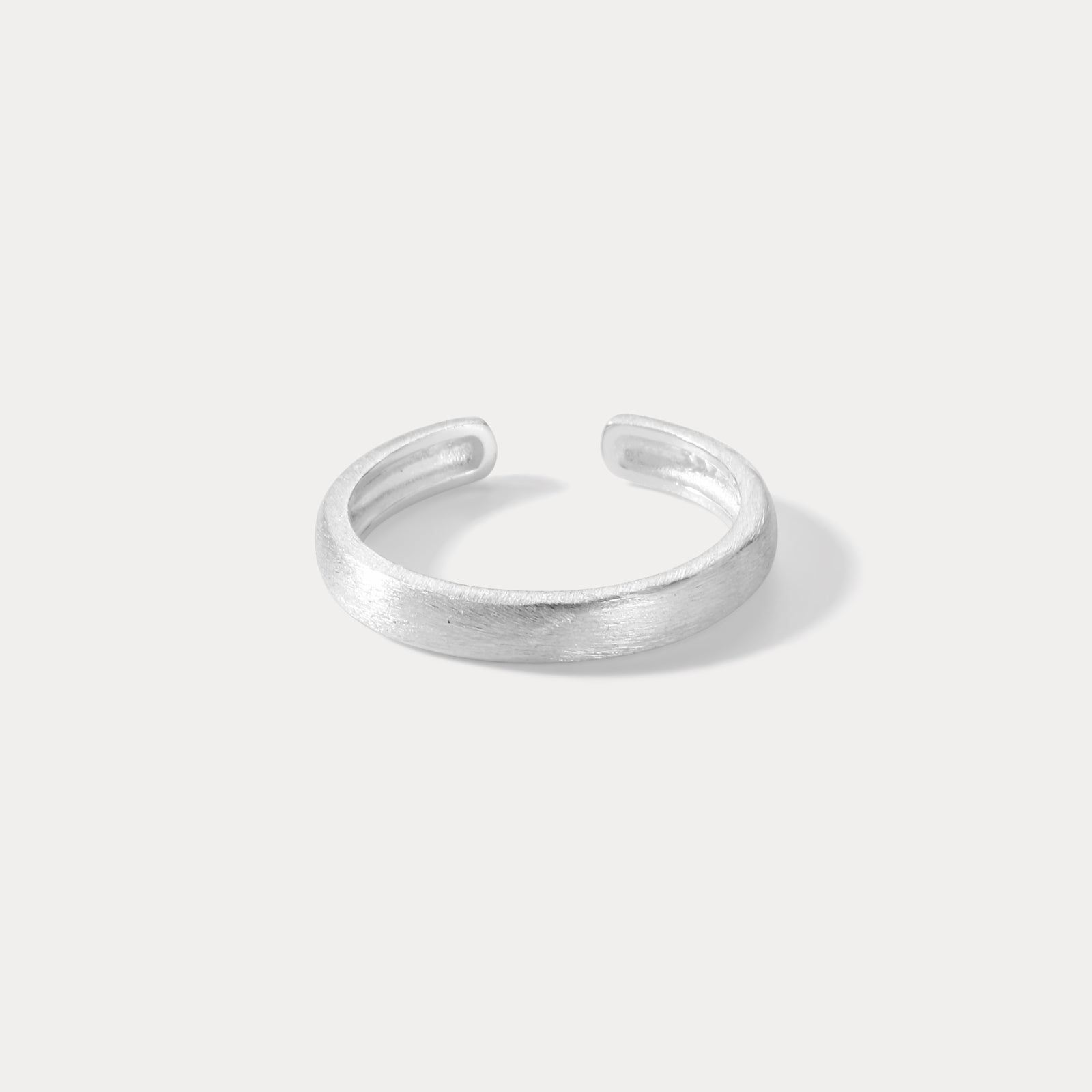 Silver Frosted Simple Ring