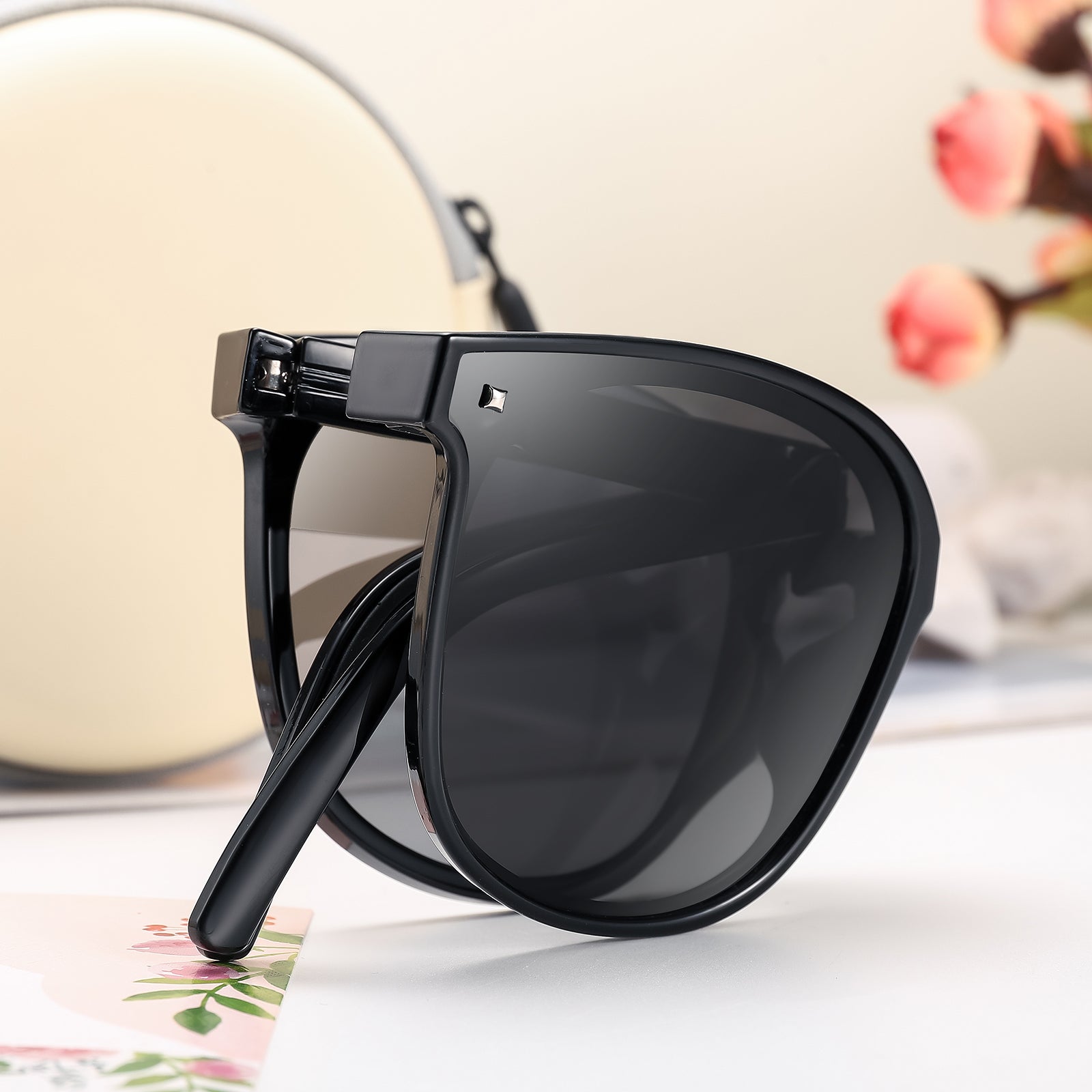 Black Folding TR Sunglasses