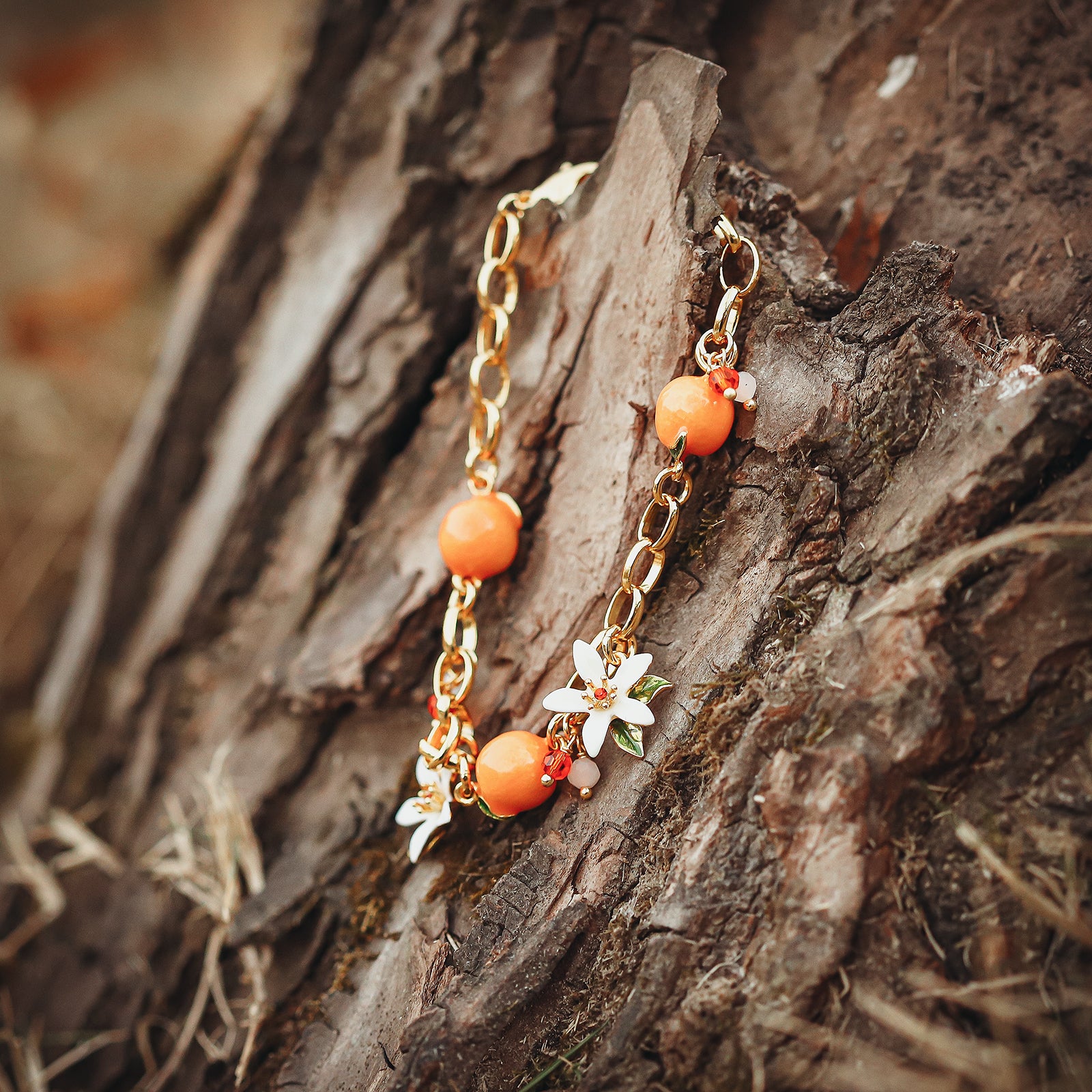 Orange Beads Bracelet
