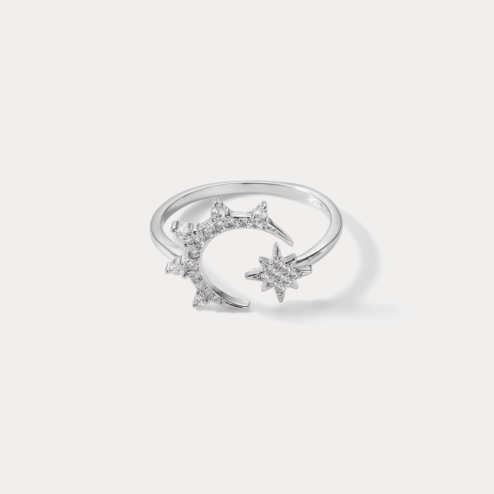 Eight-pointed Star & Moon Wedding Ring