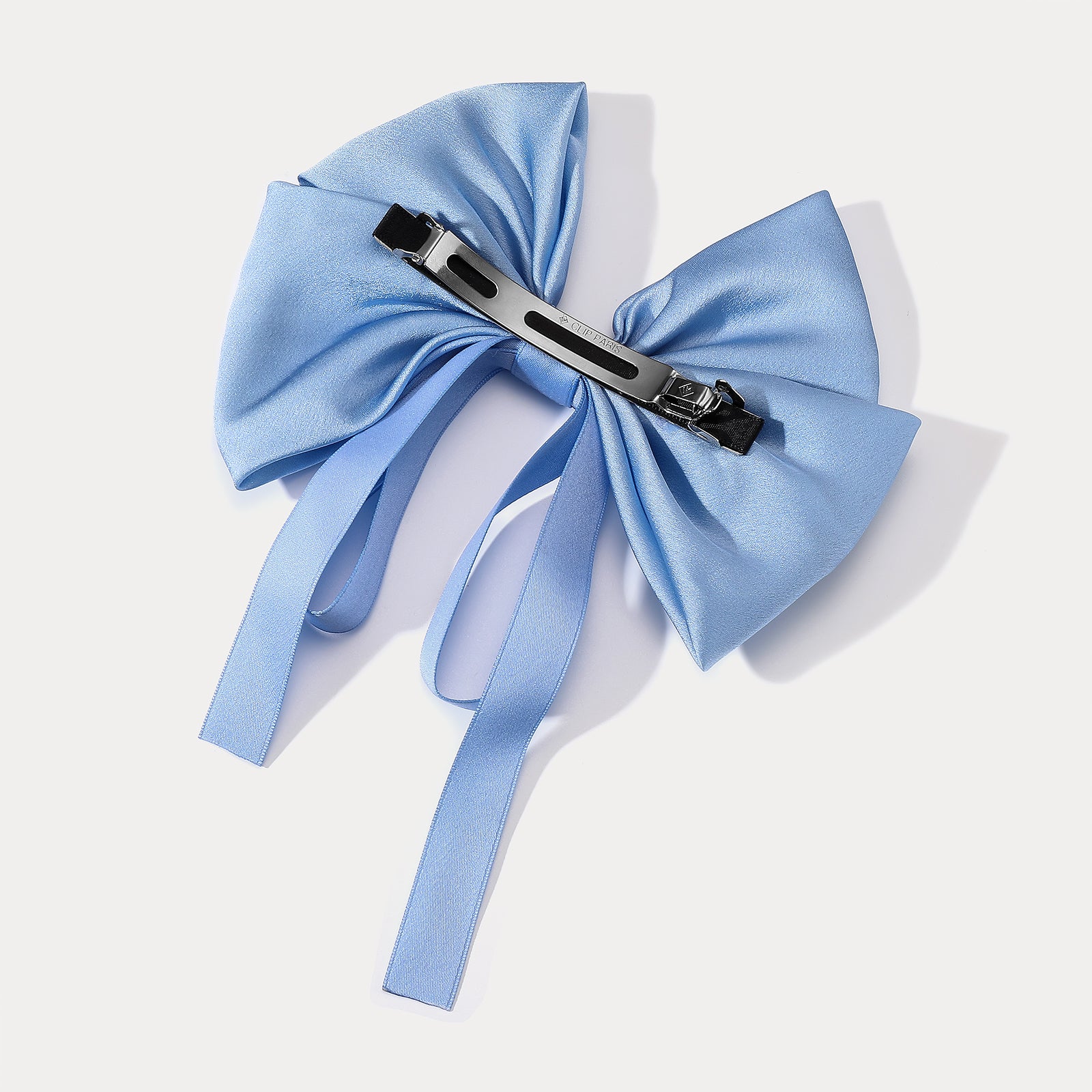 Blue Bow Ribbon Alloy Hair Clips