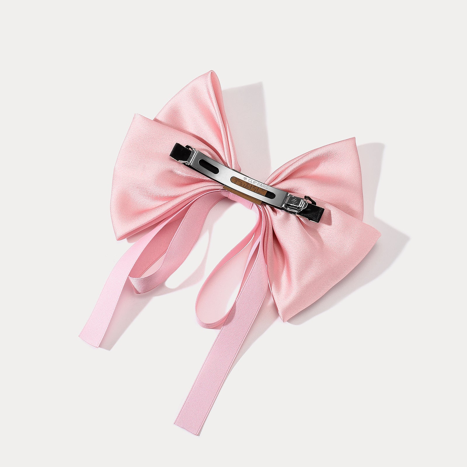 Pink Bow Ribbon Alloy Hair Clips