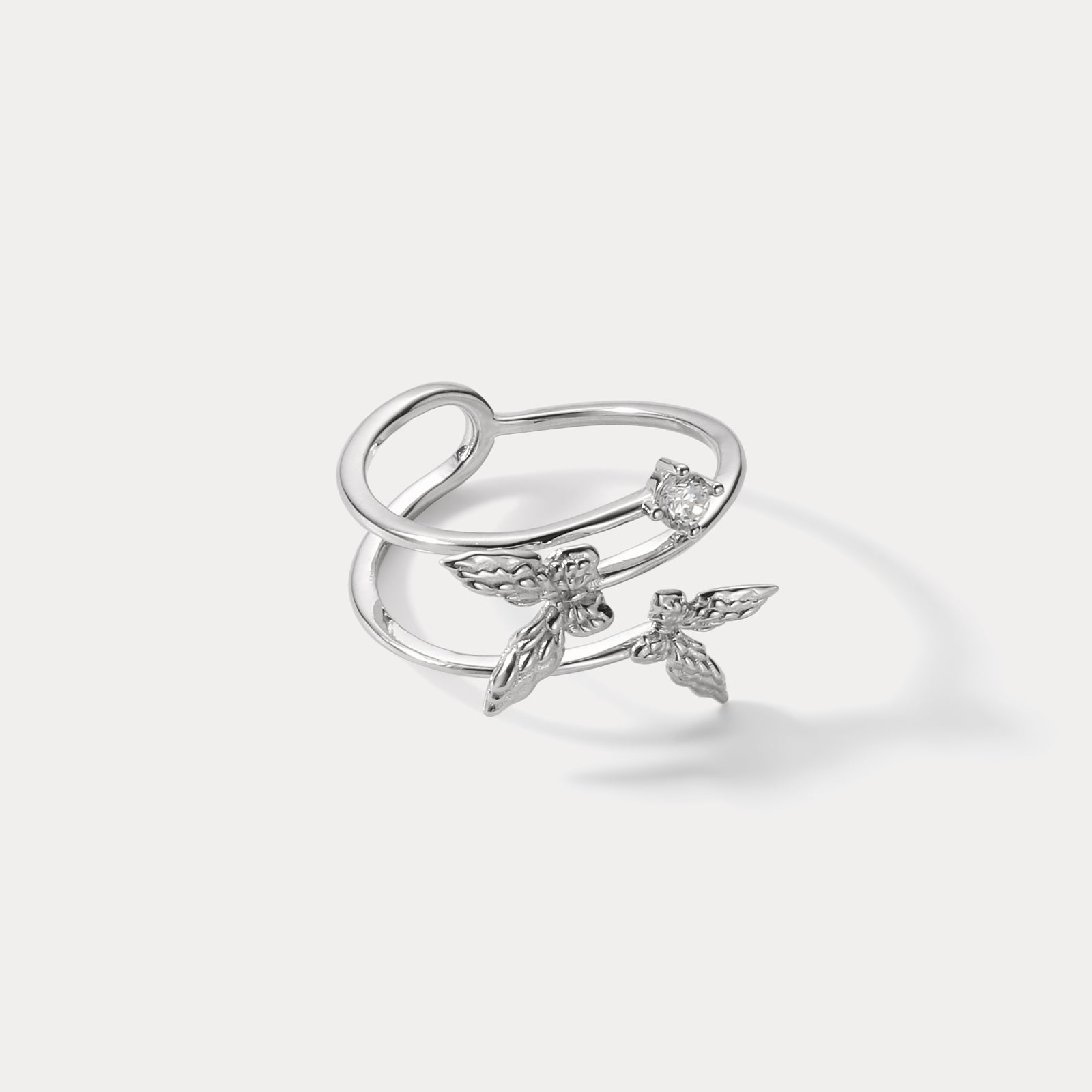 Flying Butterfly Pin Ring
