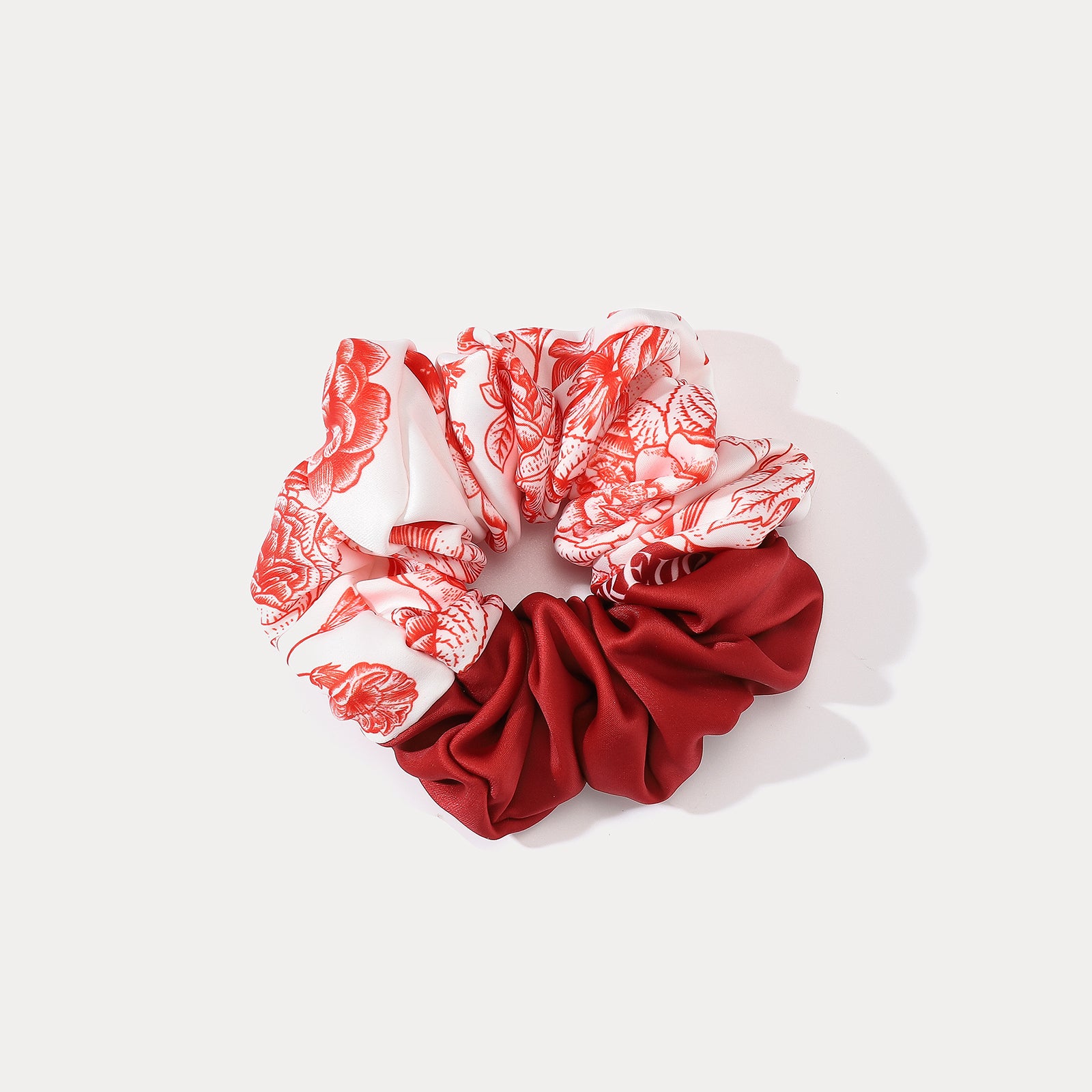 Red Ink Dyed Hair Rope Scrunchie