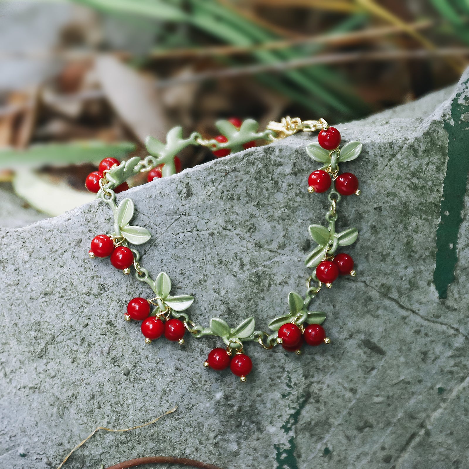 Cranberry Fruit Bracelet