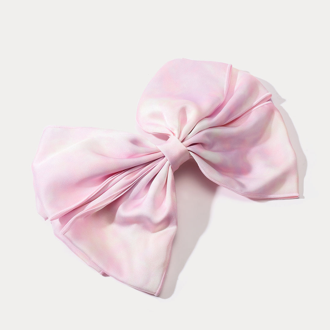 Tie Dye Pink Bow Tie Hair Clips