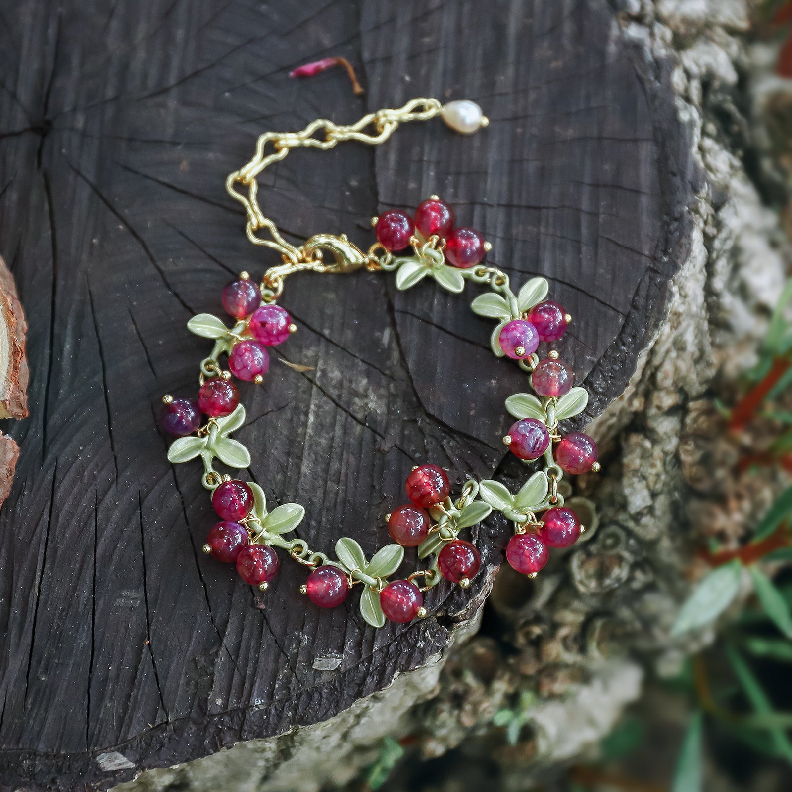 Cranberry Gold Bracelet