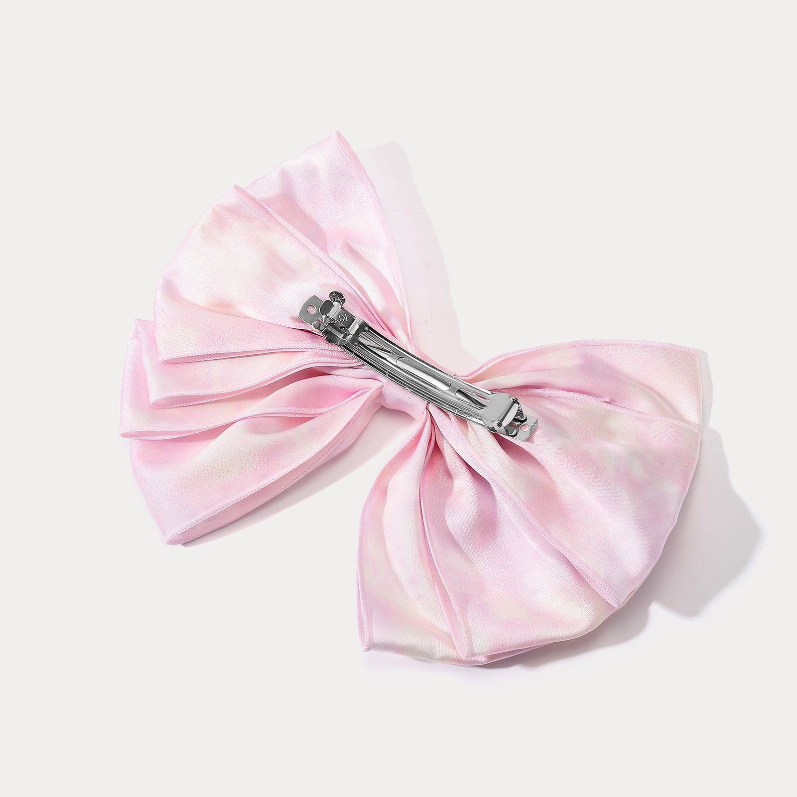 Tie Dye Pink Bow Hair Alloy Clips