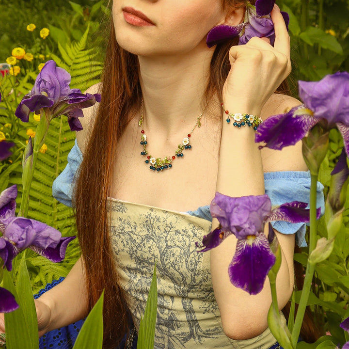 Blueberry Flower Necklace