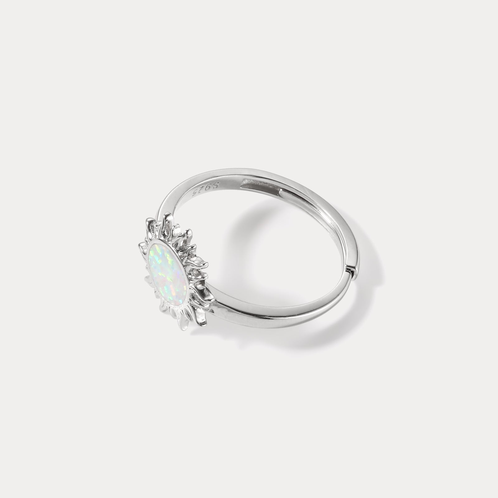 Opal Sun Engagement Adjustable Ring
