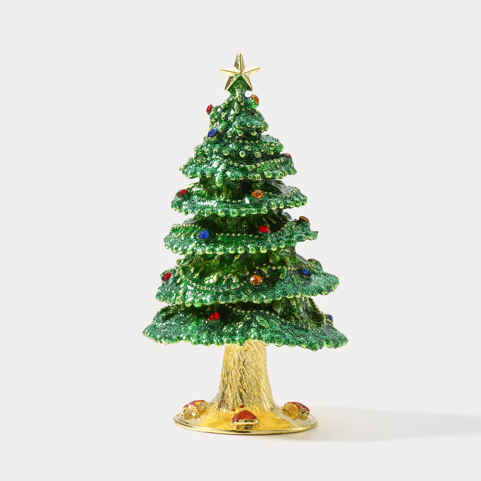 Selenichast Christmas Tree Jeweled Trinket Box