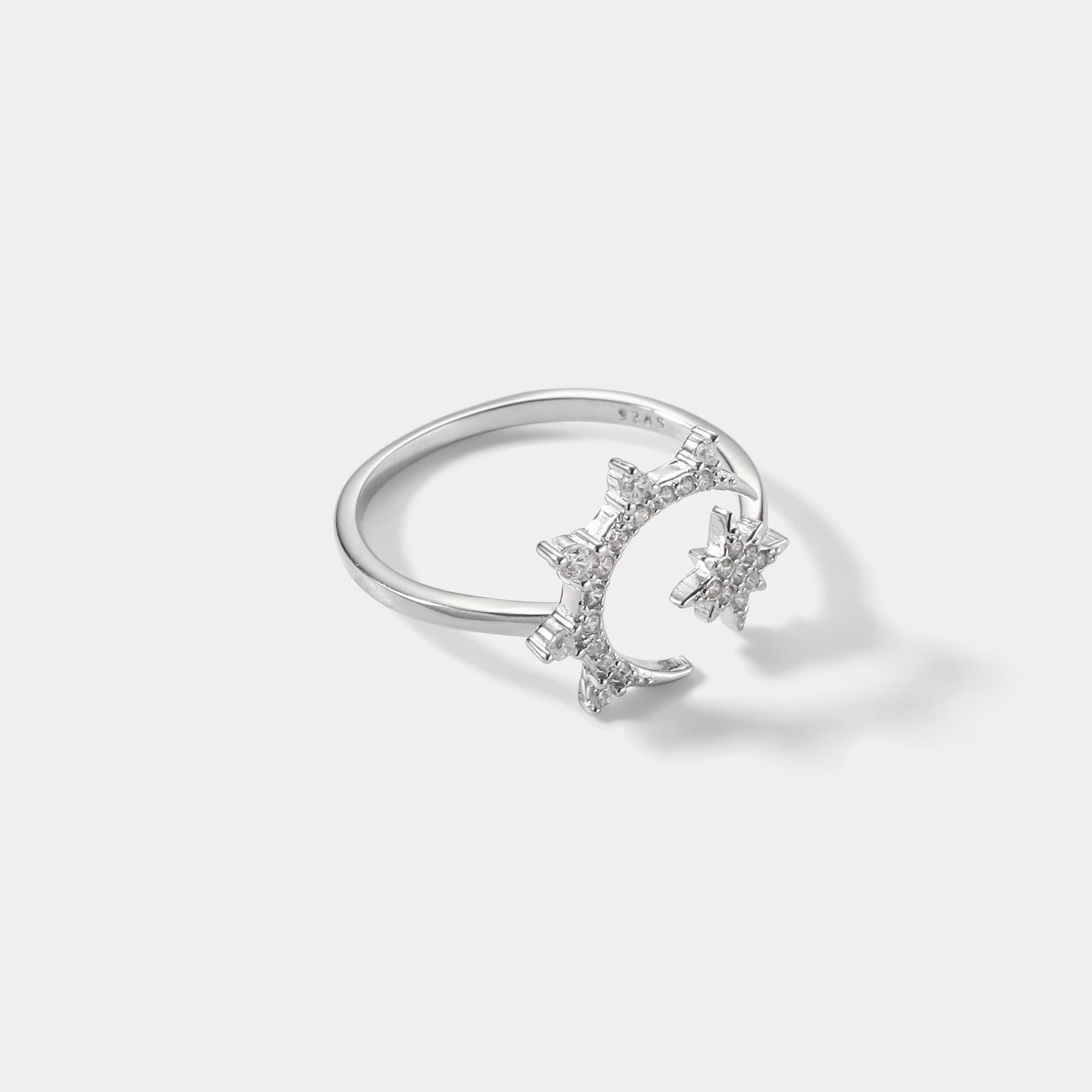 Eight-pointed Star & Moon Compass Ring