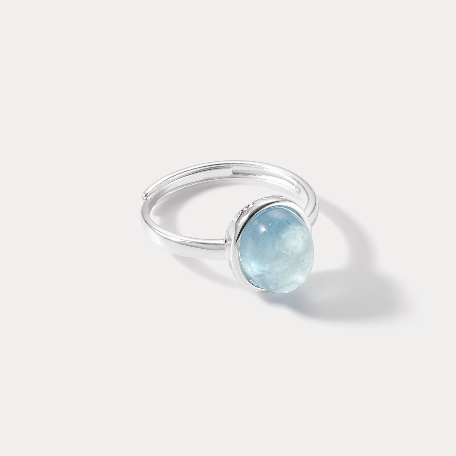 Blue Crystal Adjustable Ring