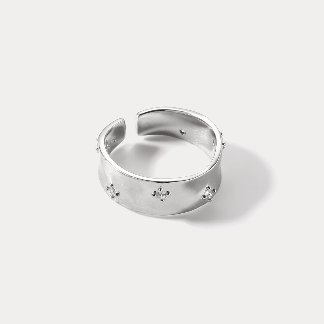 Silver Starry Dainty Ring