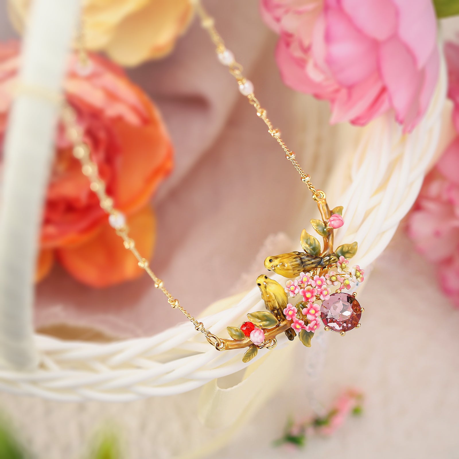 Lovely Canary Floral Necklace