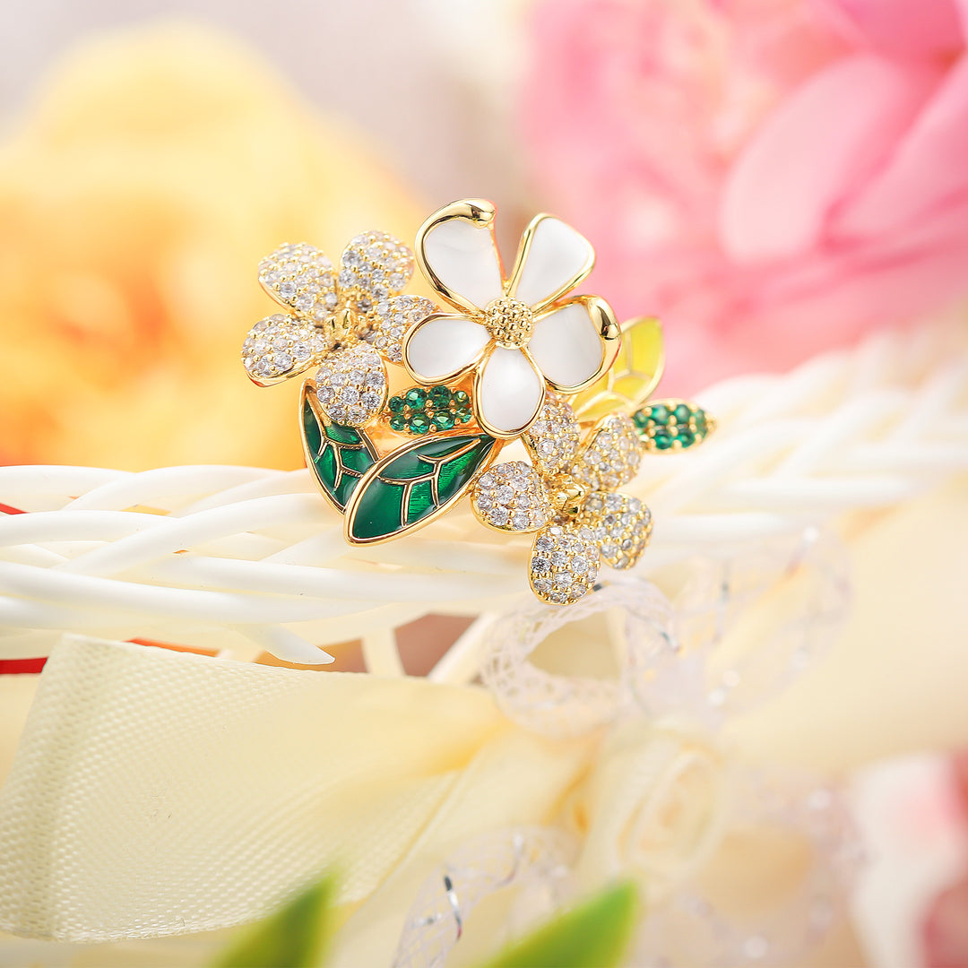 Four-leaf Clover Anniversary Rings for Her