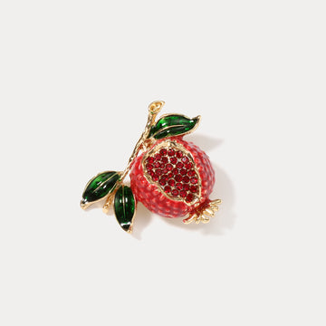 Selenichast Pomegranate Enamel Brooch