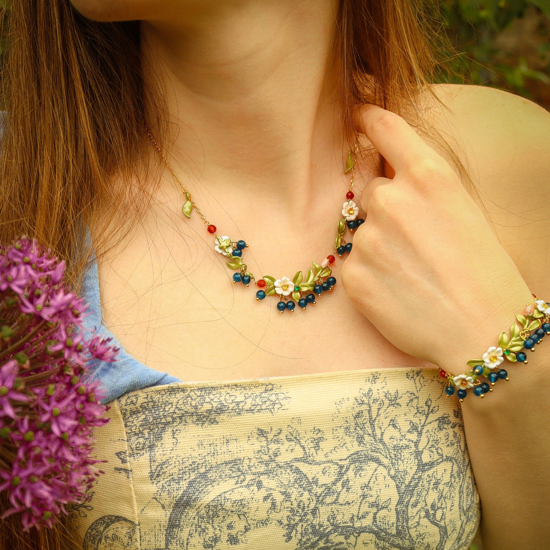 Blueberry Flower Necklace Selenichast 