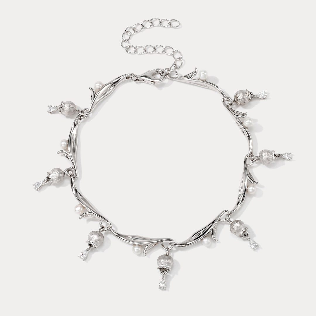 Silver Lily Of The Valley Bracelet