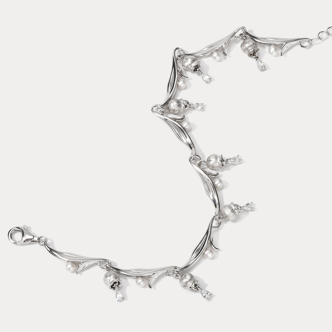 Silver Lily Of The Valley Bracelet
