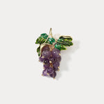 Selenichast Purple Grape Brooch