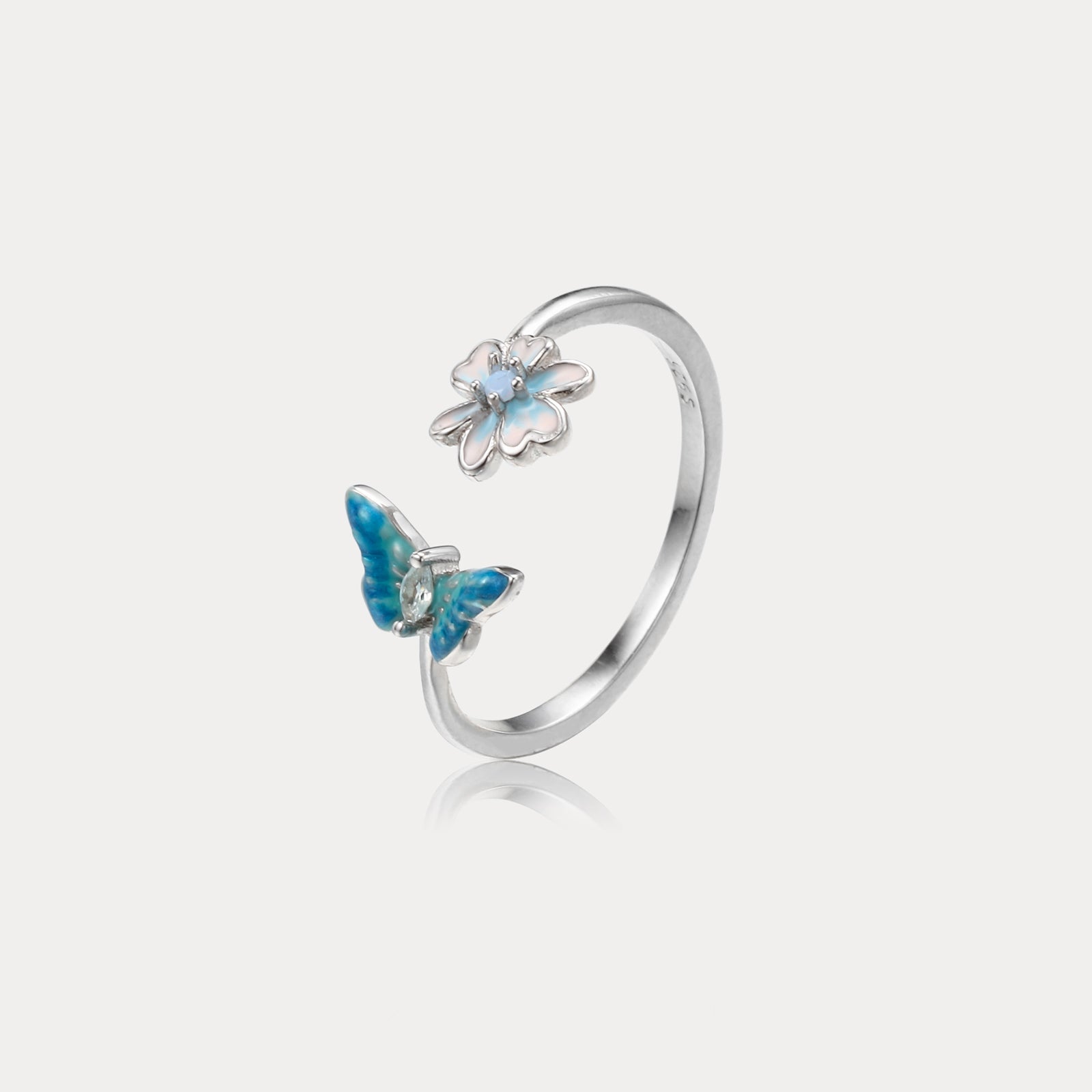 Selenichast Flower Butterfly Ring
