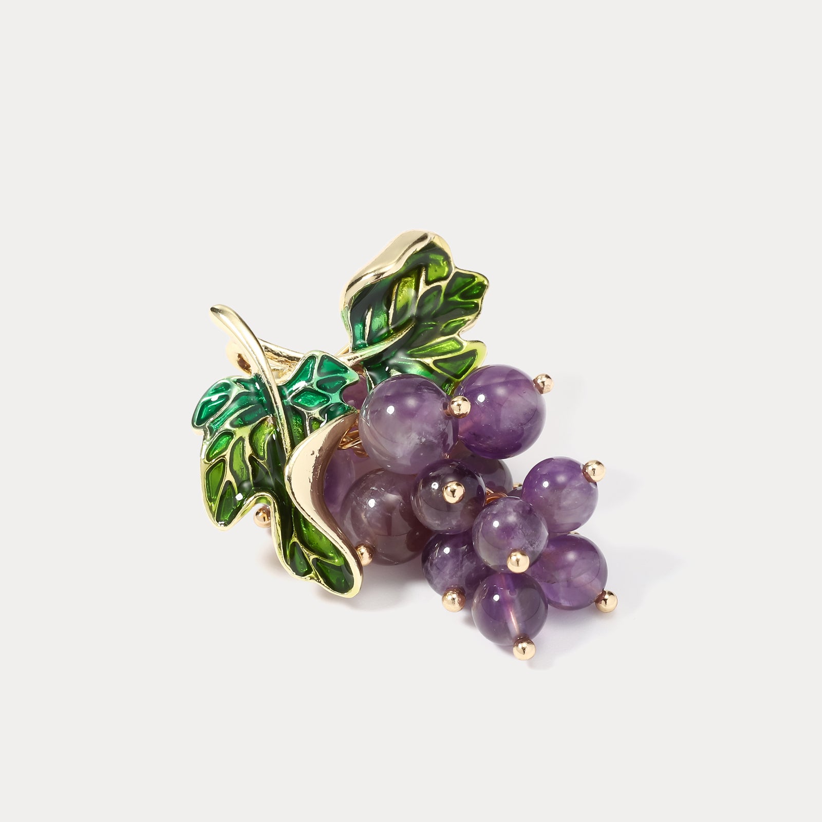 Purple Grape Alloy Brooch