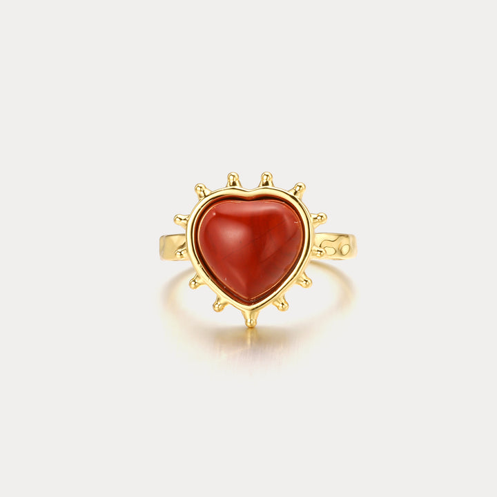 Ruby Heart Vintage Engagement Rings