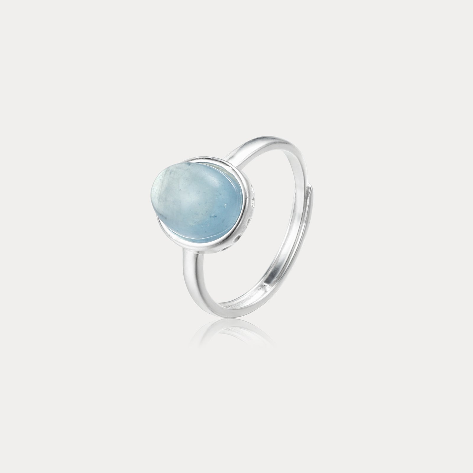 Oval Blue Ocean Crystal Ring