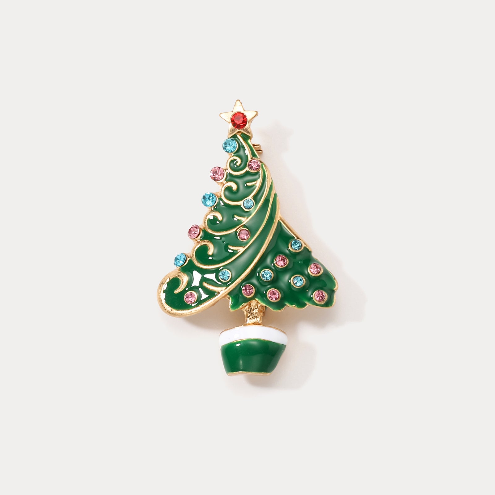 Selenichast Christmas Tree Brooch