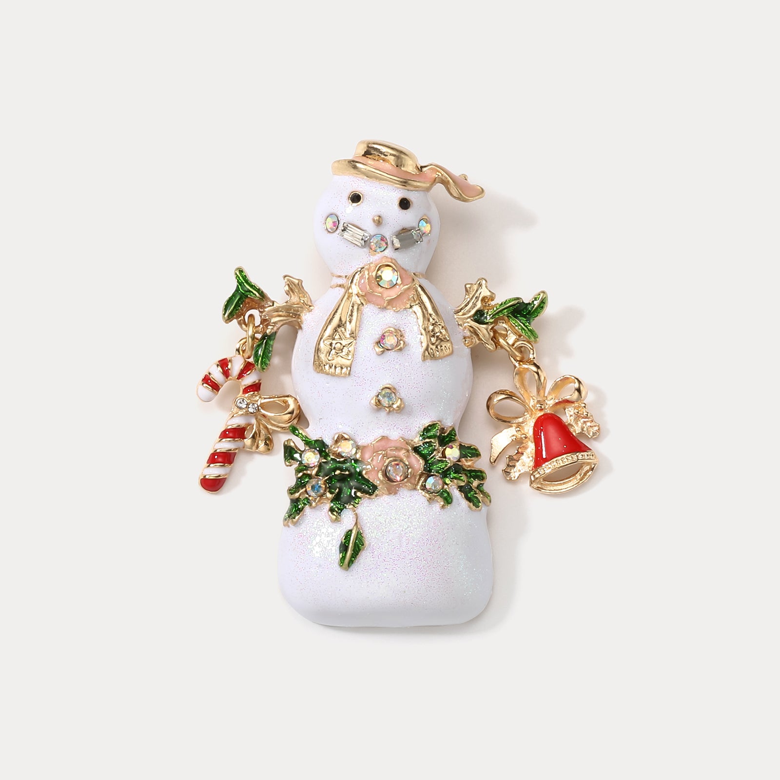 Selenichast Christmas Snowman Brooch