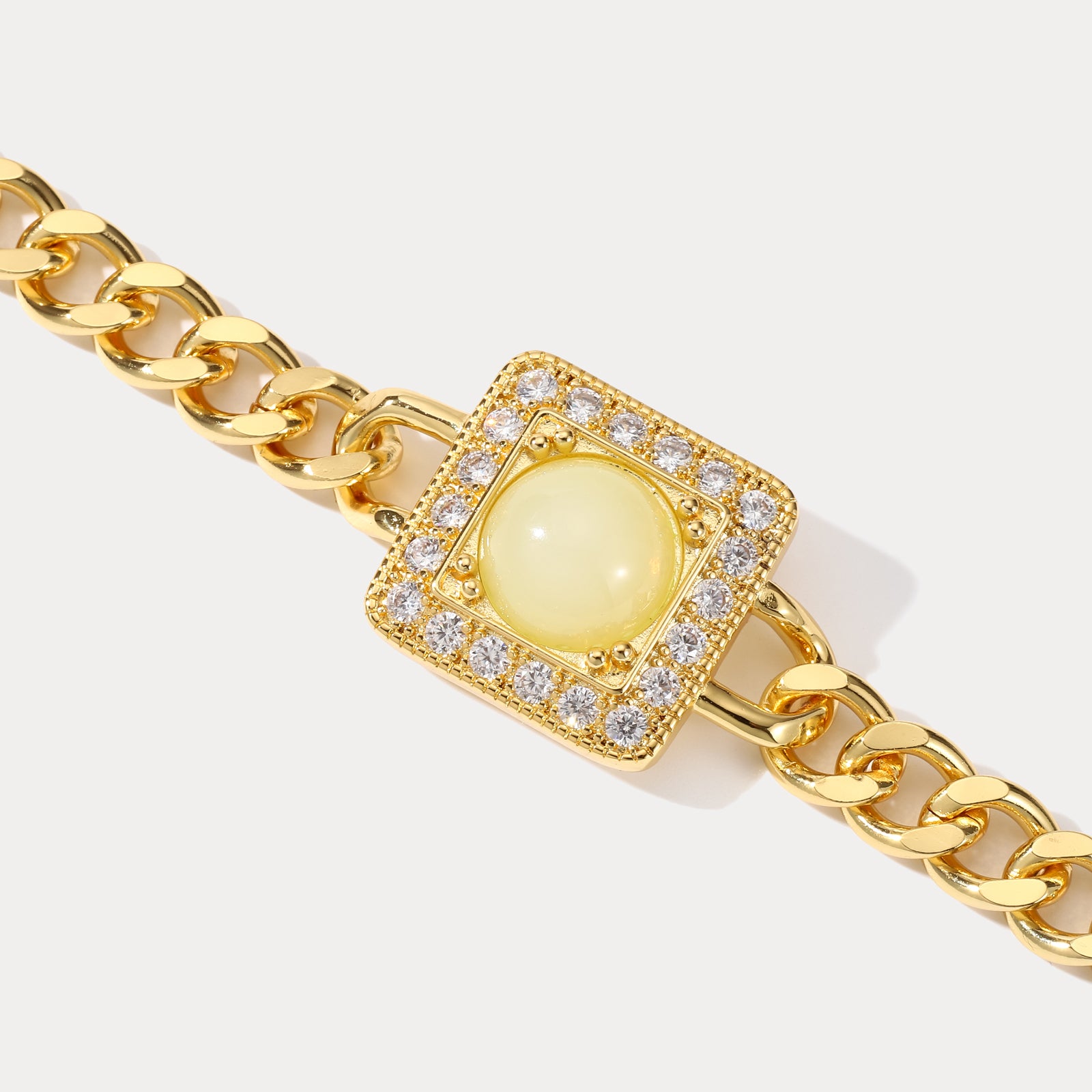 Gemstone Gold Chain Bracelet