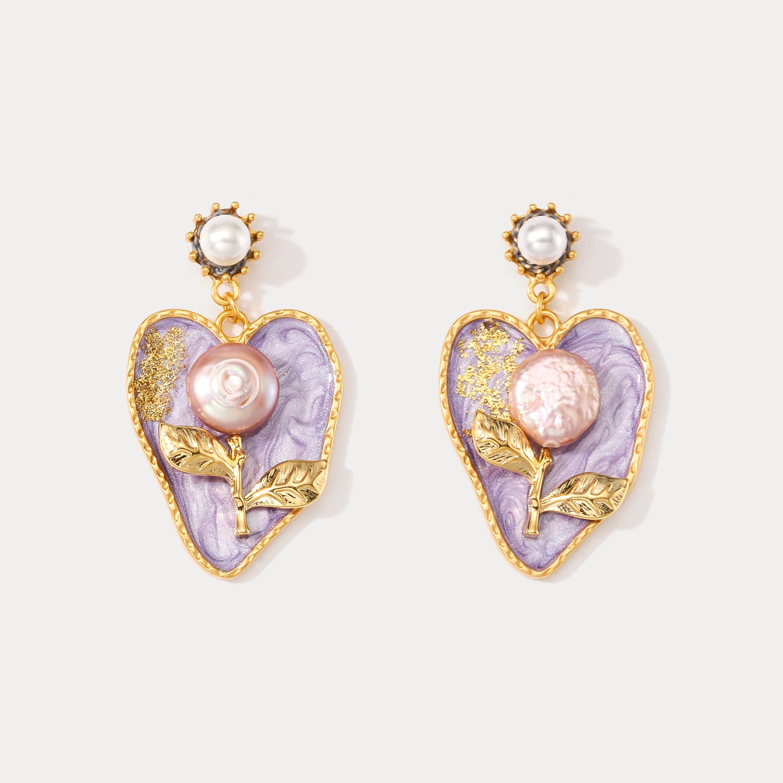 Selenichast Pearl Lilac Earrings