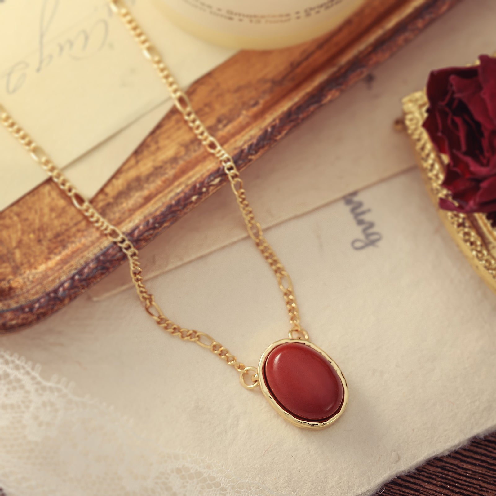 Ruby Natural Stone Necklace
