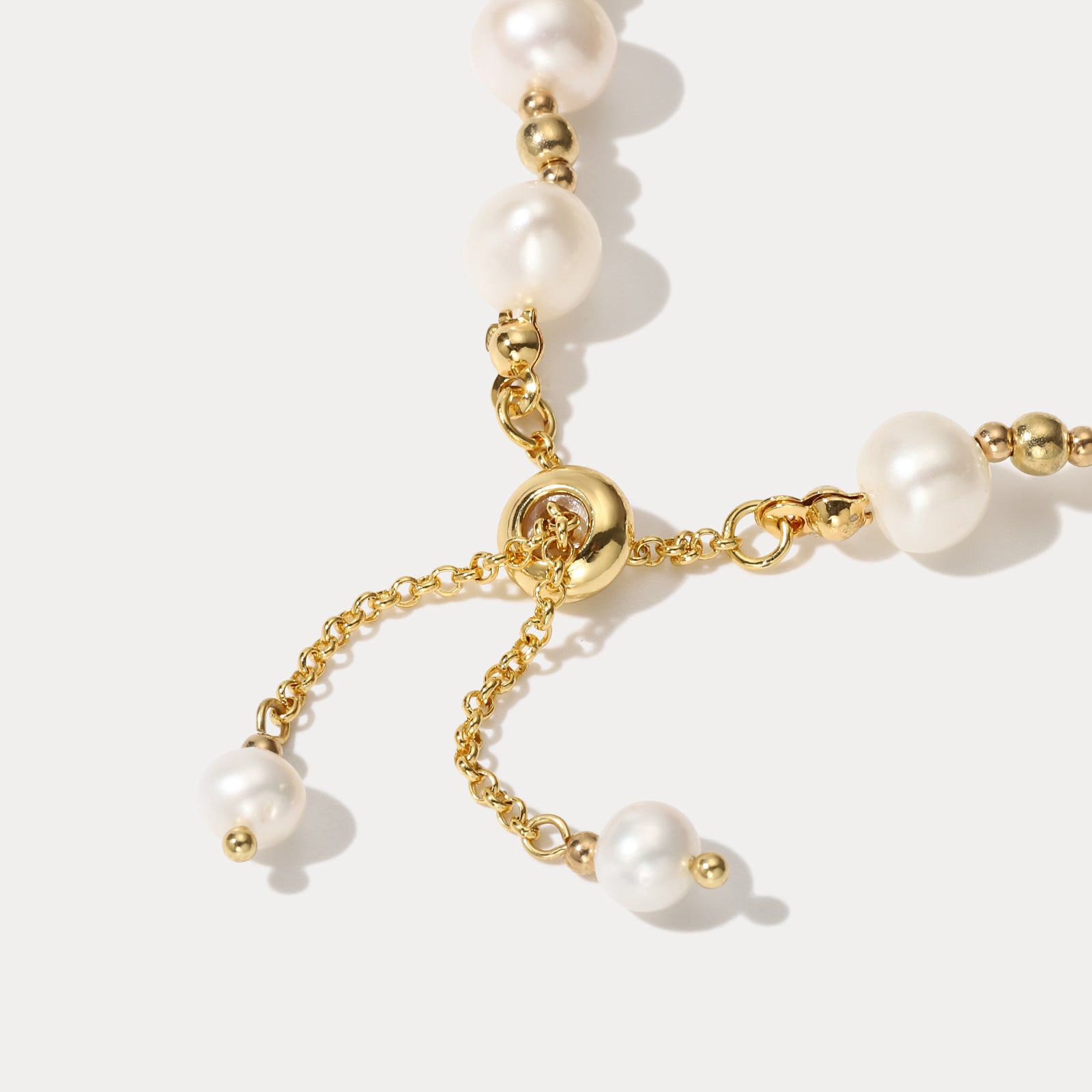 Pearl Gold Chain Bracelet