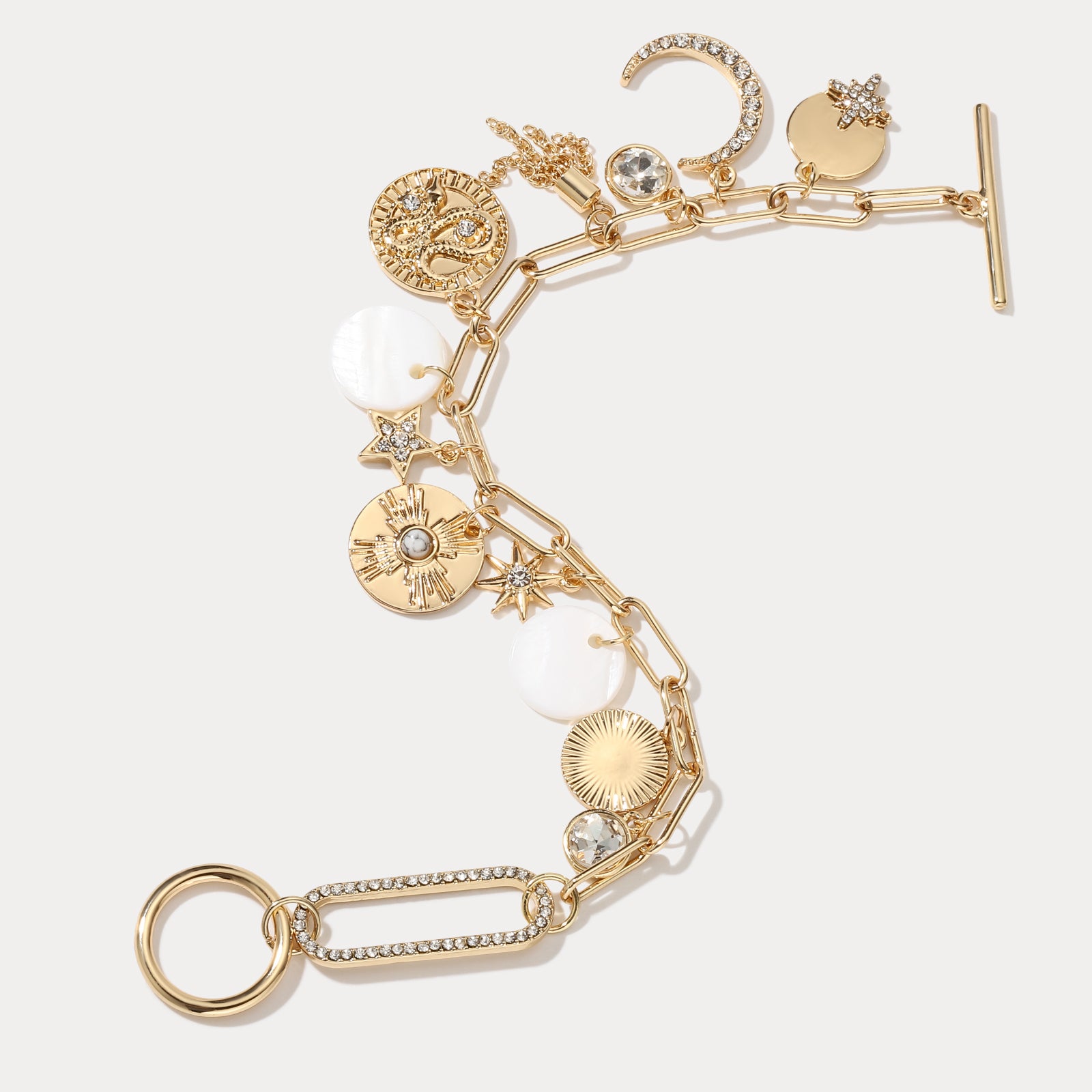 Moon Star Alloy Diamond Bracelet Jewelry