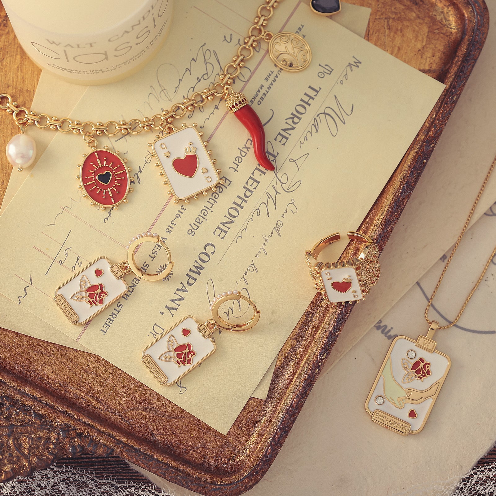 Lover Tarot Gold Jewelry Set
