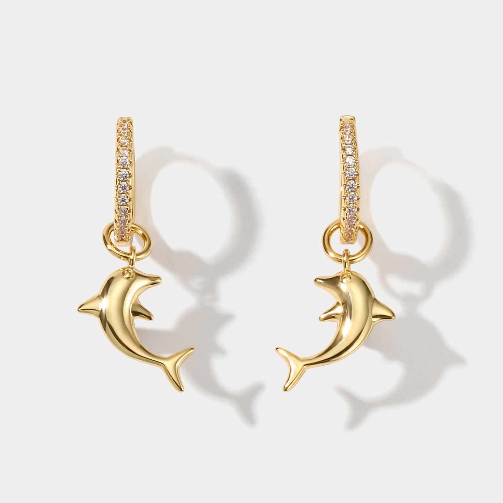 Selenichast Dolphin Diamond Earrings