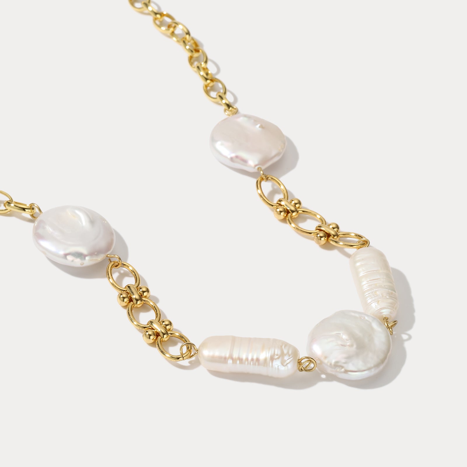 Freshwater Pearl Hollow Necklace