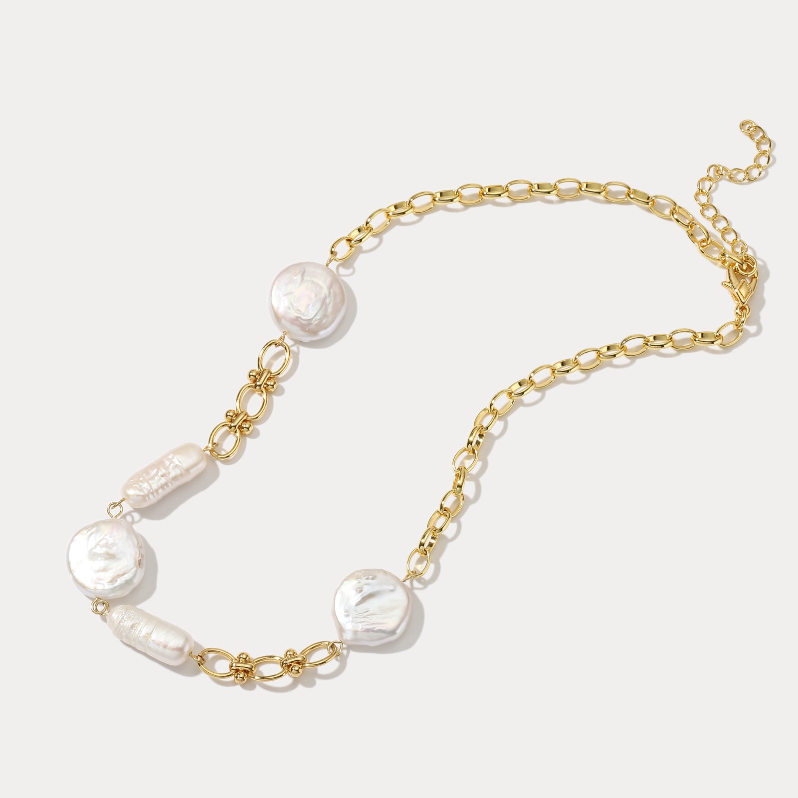 Pearl Hollow Chain Necklace