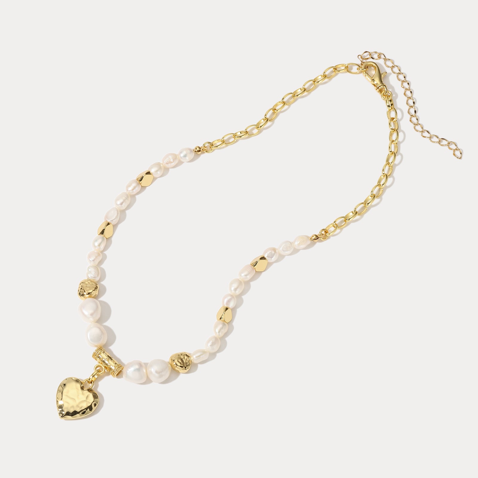 Heart Pearl 18k Gold Necklace