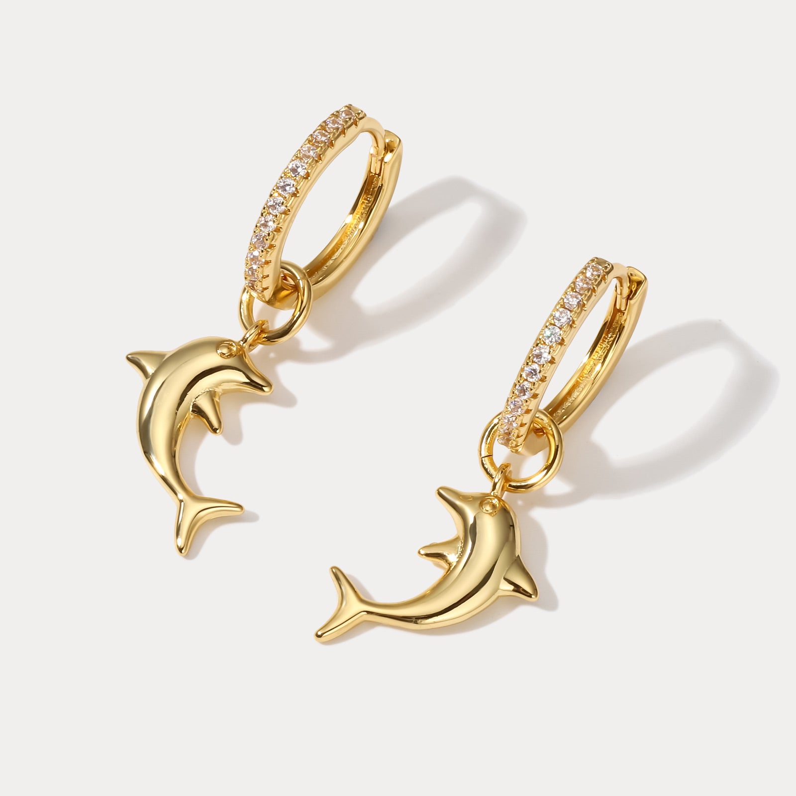 Dolphin Diamond Fashion Earrings