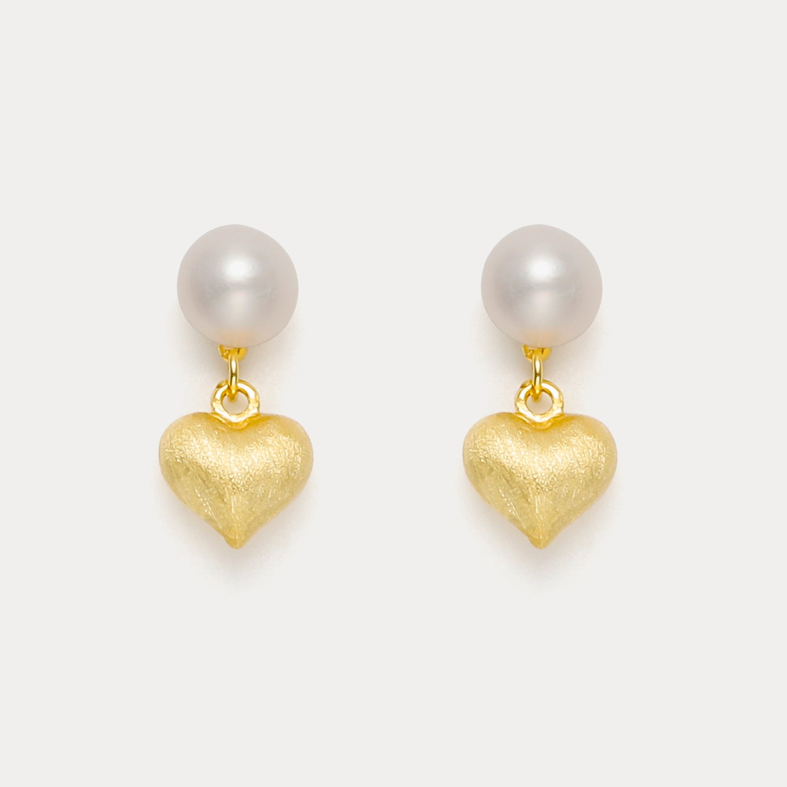 Boucles d'oreilles de perles de coeur