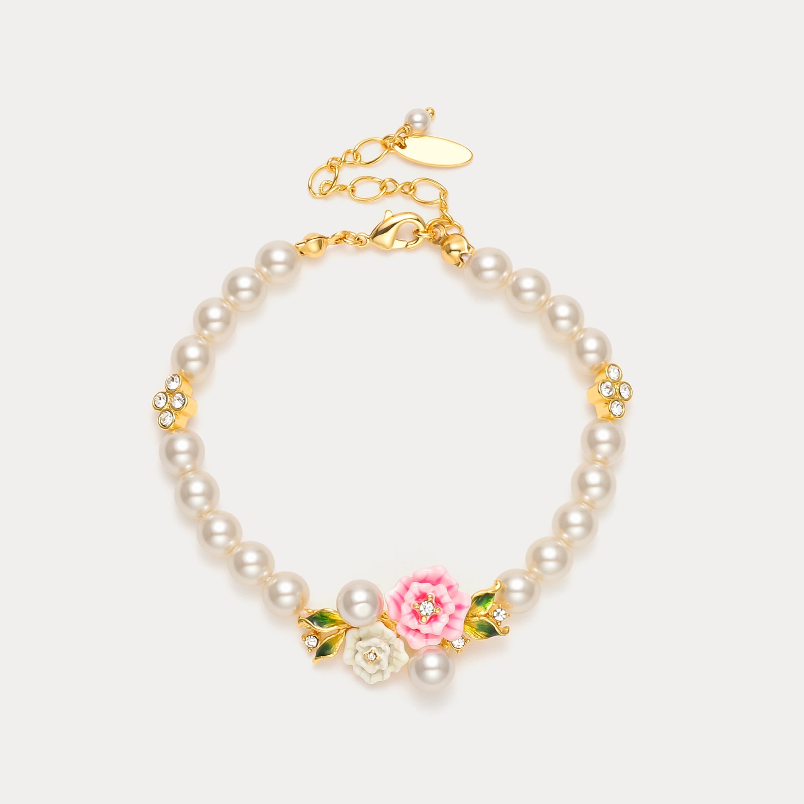 Selenichast Wild Rose Pearl Bracelet